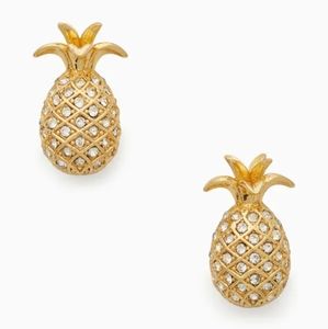 Kate Spade New York Gold Pineapple Passion Pave Stud Earrings